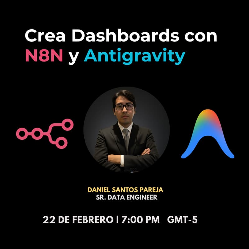 Cover Image for Crea Dashboards Avanzados con N8N y Google Antigravity