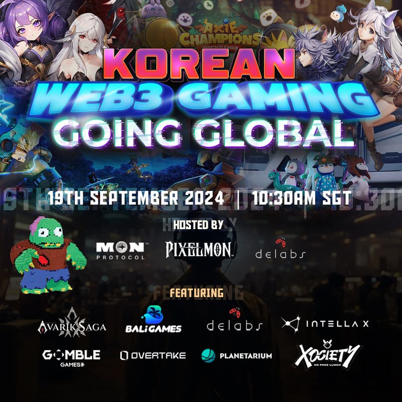 Cover Image for 19th Sept - Korean Web3 Gaming Going Global with MON Protocol & Delabs Games | Token2049