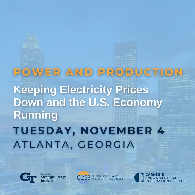 Cover Image for Power and Production: Keeping Electricity Prices Down and the U.S. Economy Running