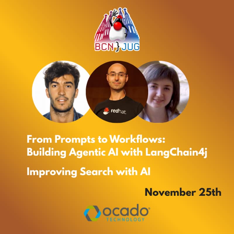 Cover Image for 2 Talks : Improving Search with AI & Building Agentic AI with LangChain4j