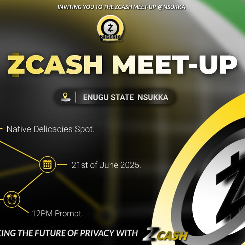 Cover Image for ZCASH ENUGU COMMUNITY MEETUP