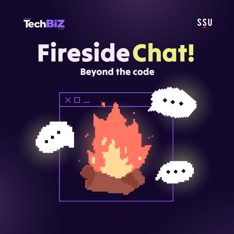 Cover Image for TechBiz Society Presents: A Fall Fireside Chat, Beyond the Code!