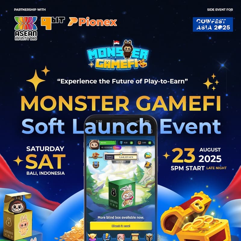 Cover Image for Sunset Labubu Party ☀️ : Monster Gamefi Soft Launch Event✨