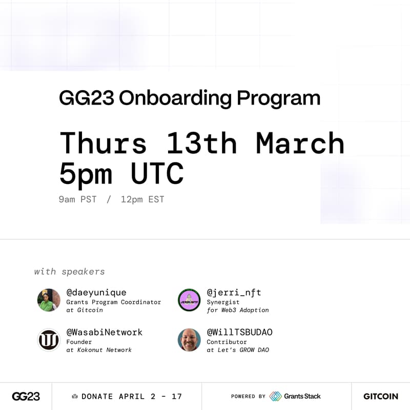 Cover Image for GG23 Onboarding Program Introductory Space