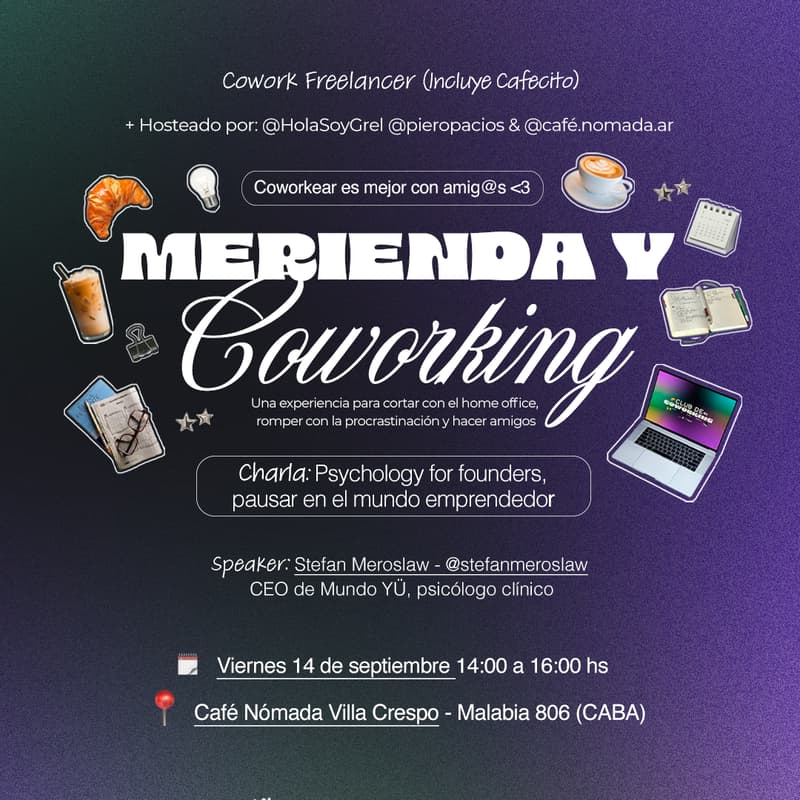 Cover Image for Merienda y Coworking - Noviembre
