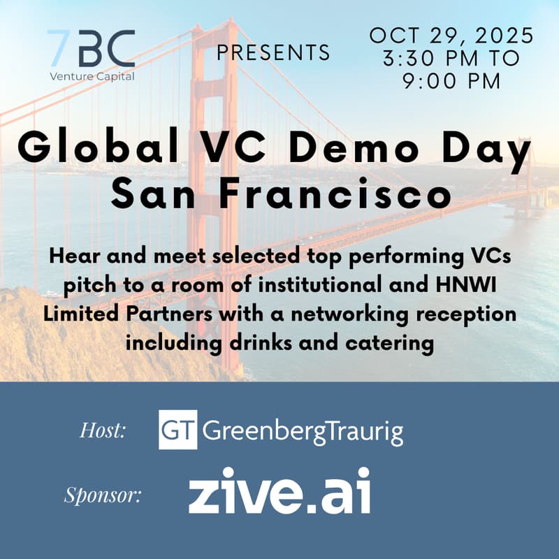 Cover Image for 7BC Global VC Demo Day San Francisco