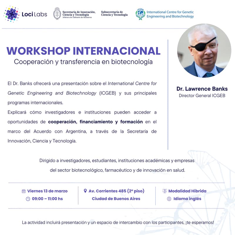 Cover Image for Workshop Internacional: Cooperación y transferencia tecnológica en biotecnología