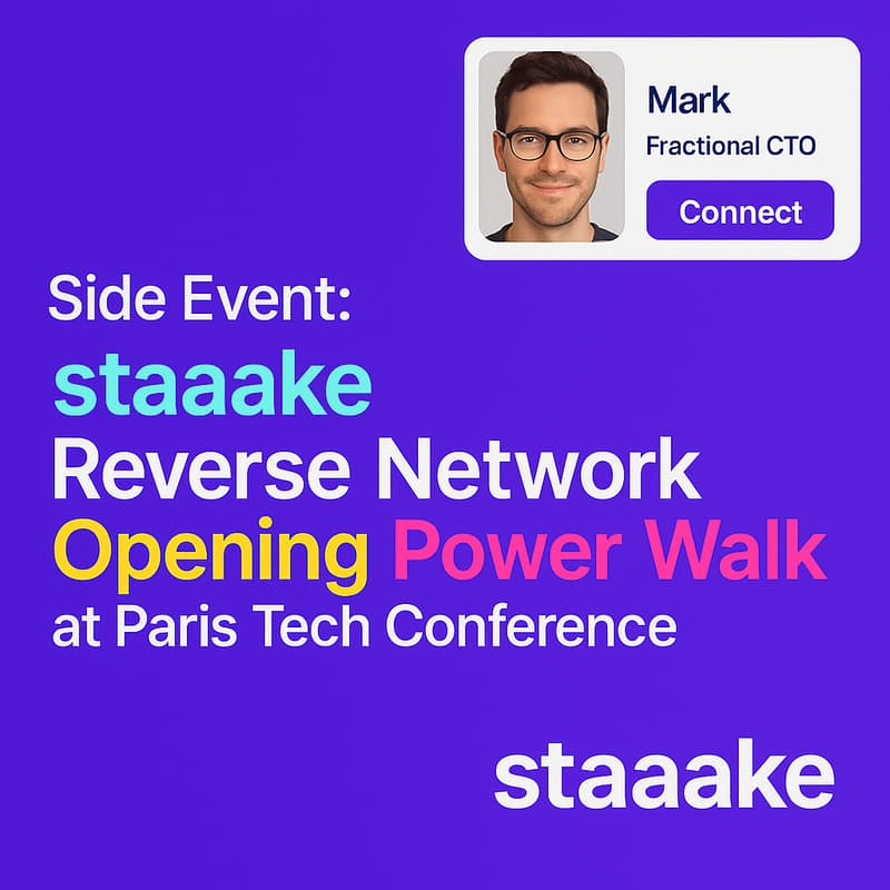 Cover Image for Side Event: staaake Reverse Network Opening Power Walk at Paris AI/Tech Conference