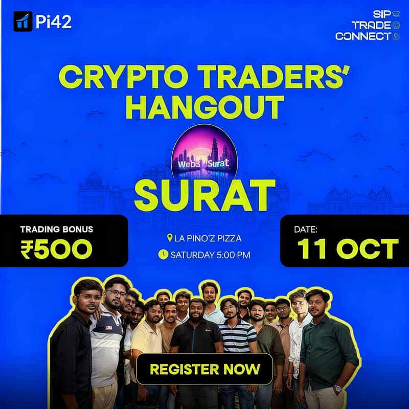 Cover Image for Pi42 Crypto Tradersβ Hangout- Surat