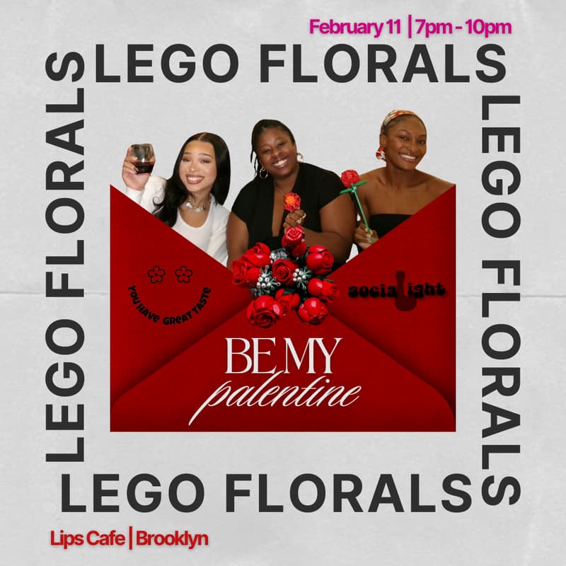 Cover Image for Be My Palentine: Lego Floral Making Party