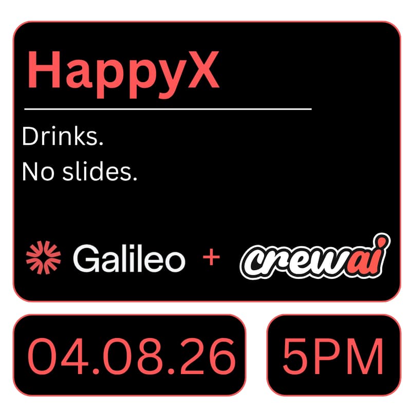 Foto de portada de HappyX: Happy Hour with CrewAI and Galileo