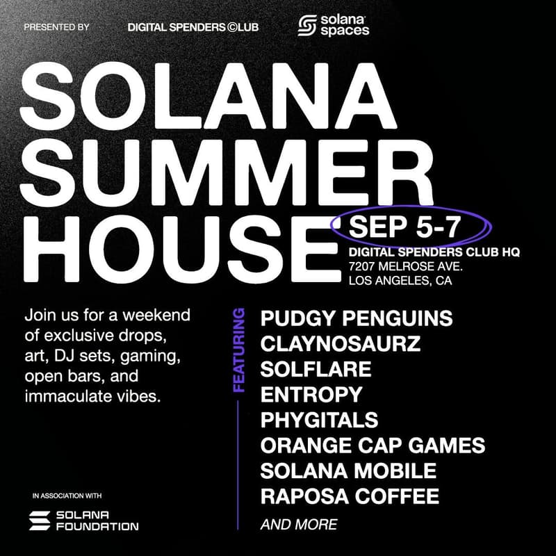 Cover Image for Solana Summer House Saturday