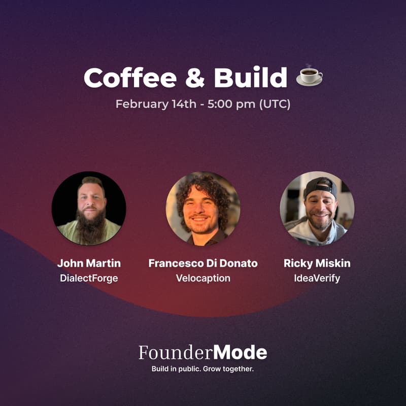 Cover Image for FounderMode - Coffee & Build
