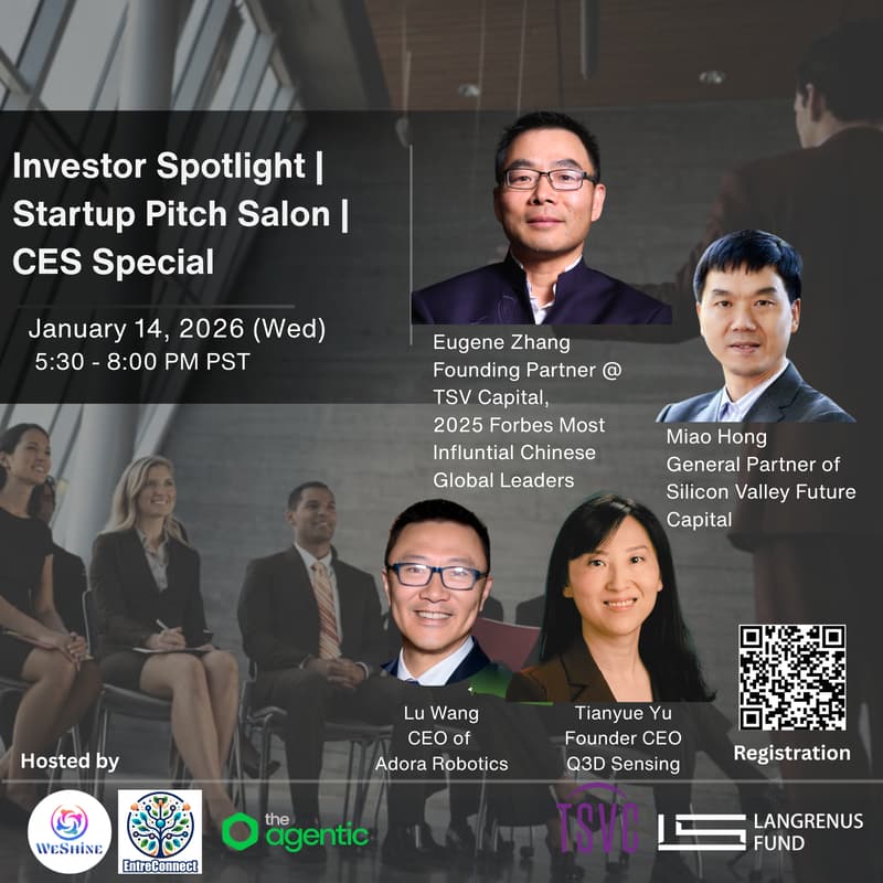 Cover Image for 1/14/26 Investor Spotlight | Startup Pitch Salon | CES Special