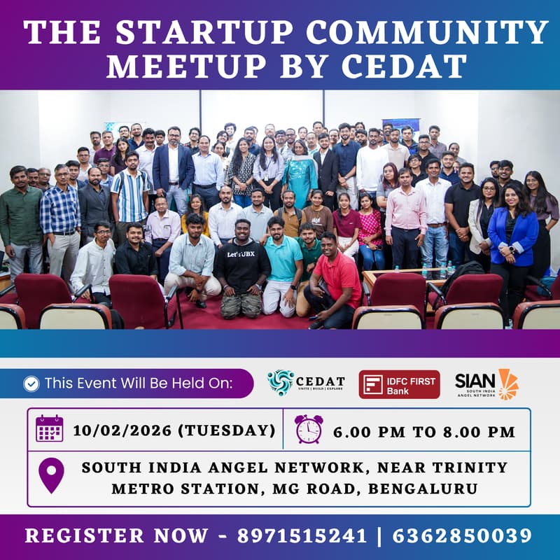 Cover Image for The Startup Community Meetup by CEDAT