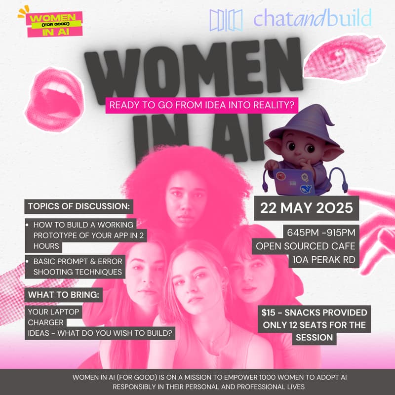 Cover Image for Idea to App in 1 hour: women in ai x ChatandBuild!