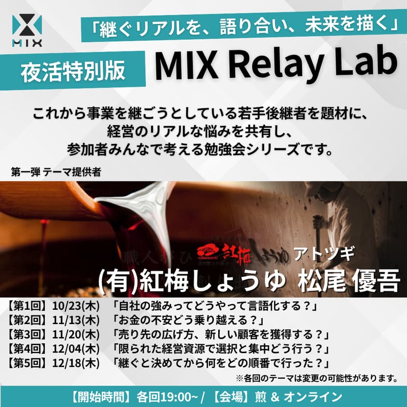 Cover Image for 【第3回】夜活特別版「MIX Relay LAB」