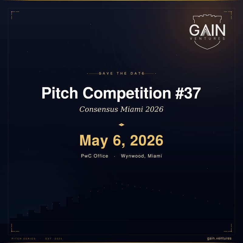 Cover Image for 🎙 Pitch competition #37 by Ga^3in VC | Consensus