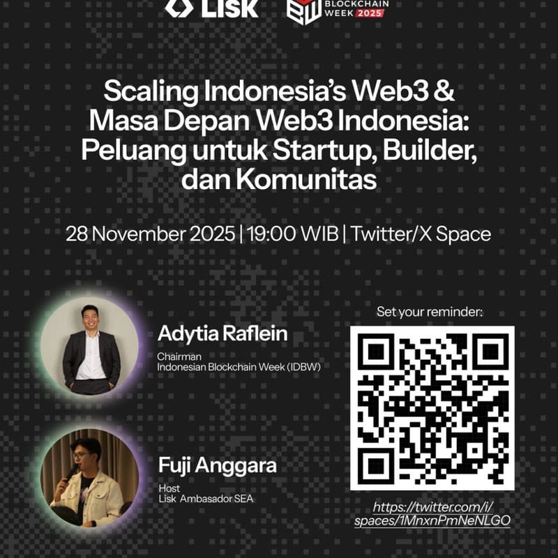 Cover Image for AMA Indonesian Blockchain Week on X