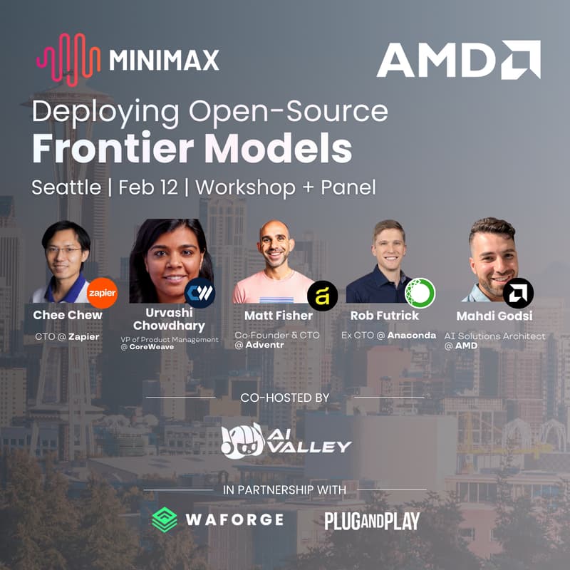 Cover Image for MiniMax: Deploying Open-Source Frontier Models - Workshop + Panel