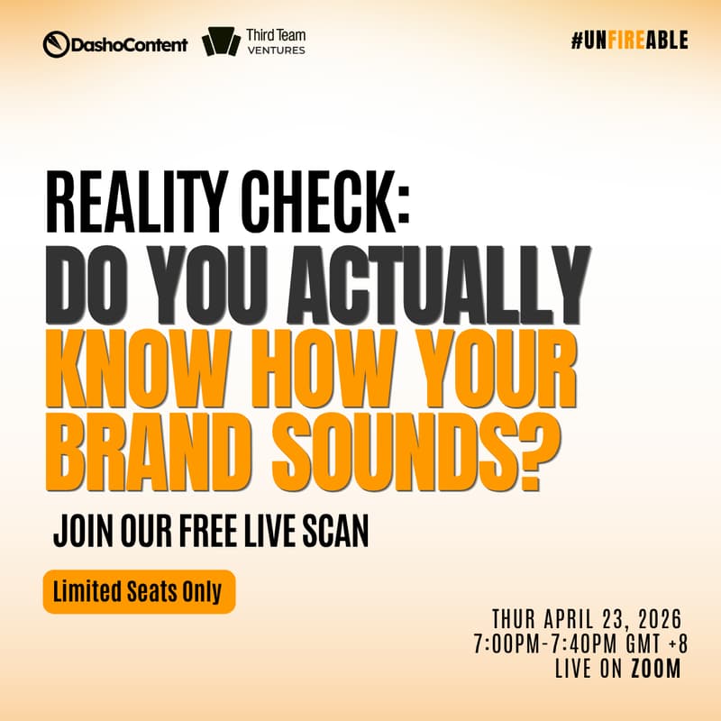 Cover Image for REALITY CHECK: Do You Actually Know How Your Brand Sounds? (free live scan)