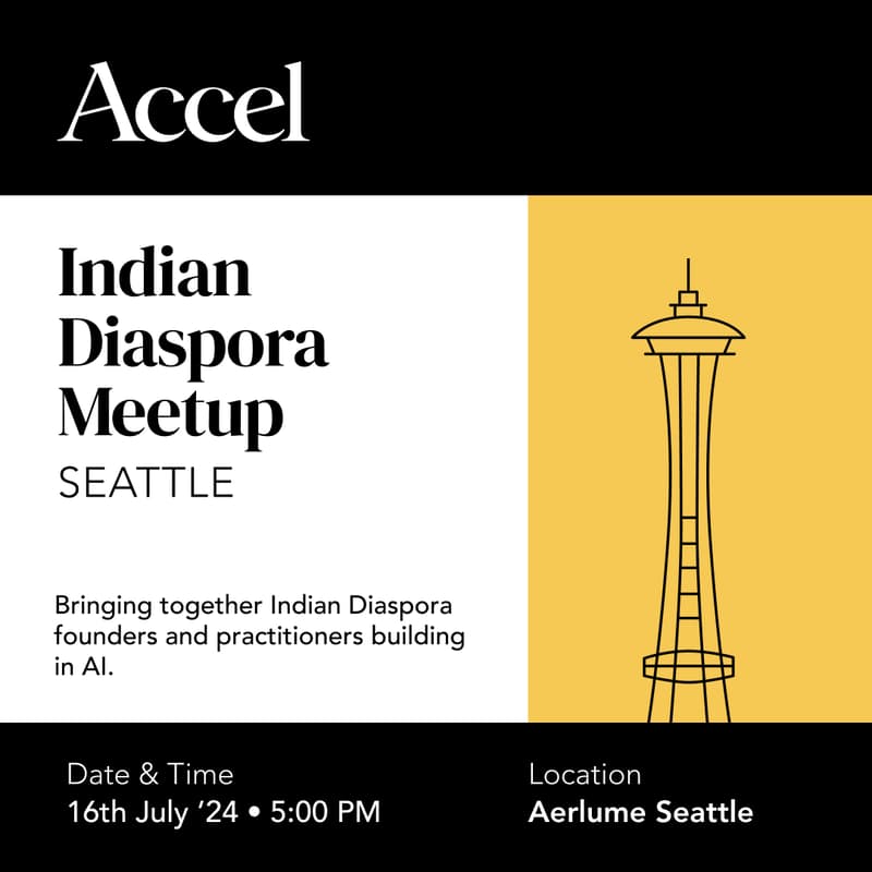 Cover Image for Indian Diaspora Meetup with Accel in Seattle