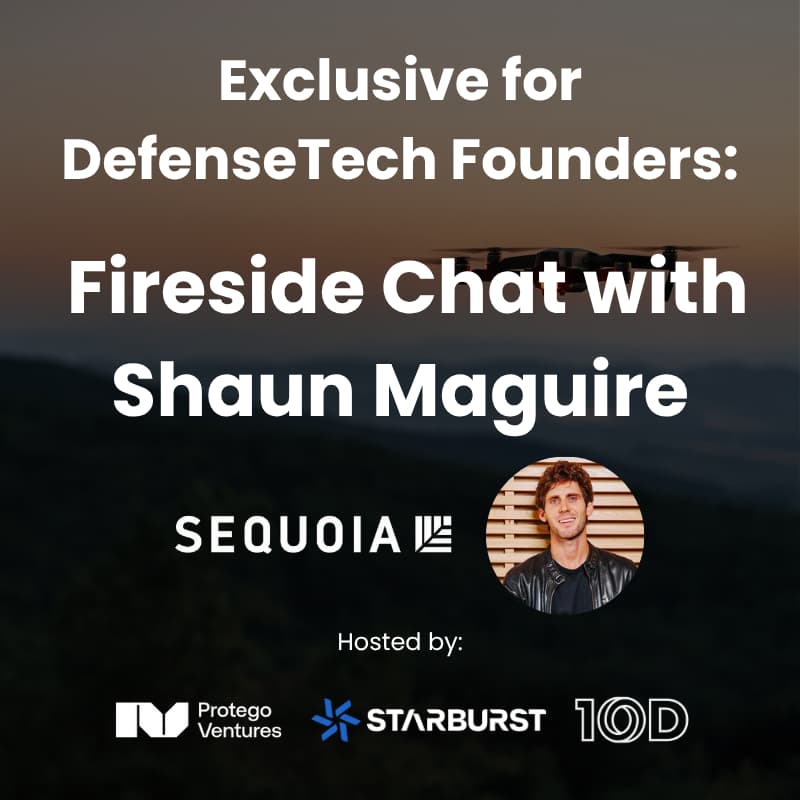 Cover Image for DefenseTech week side event | For Founders: Fireside Chat with Shaun Maguire