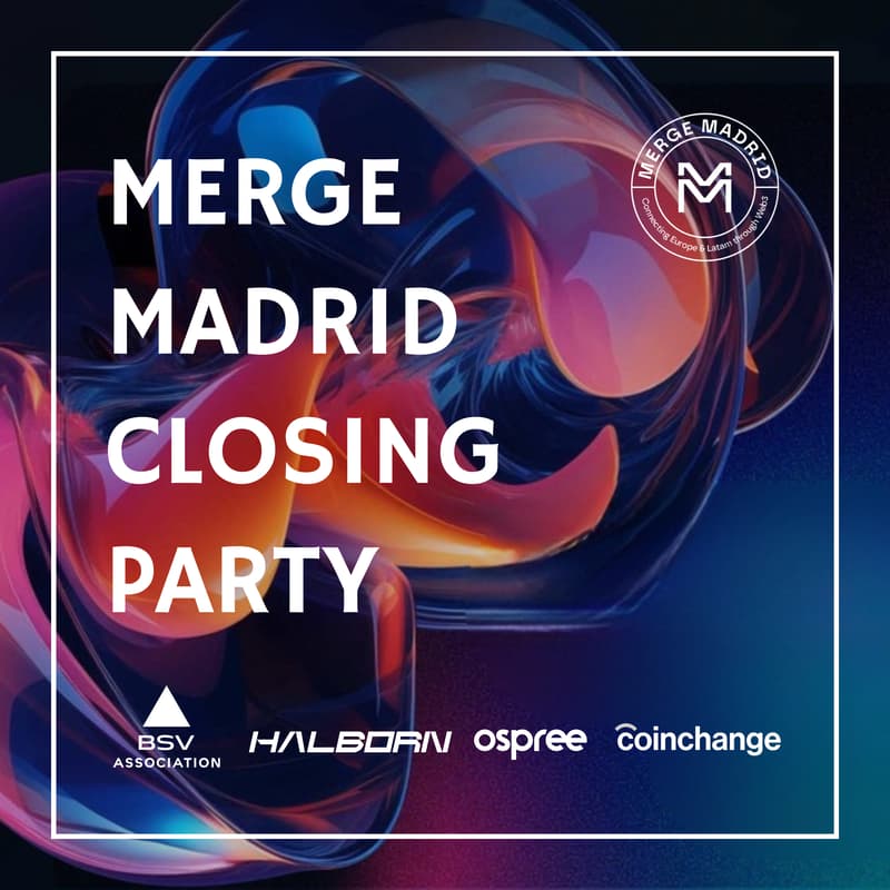 Cover Image for MERGE Madrid Official Closing Party by Halborn, Ospree, Coinchange & BSV