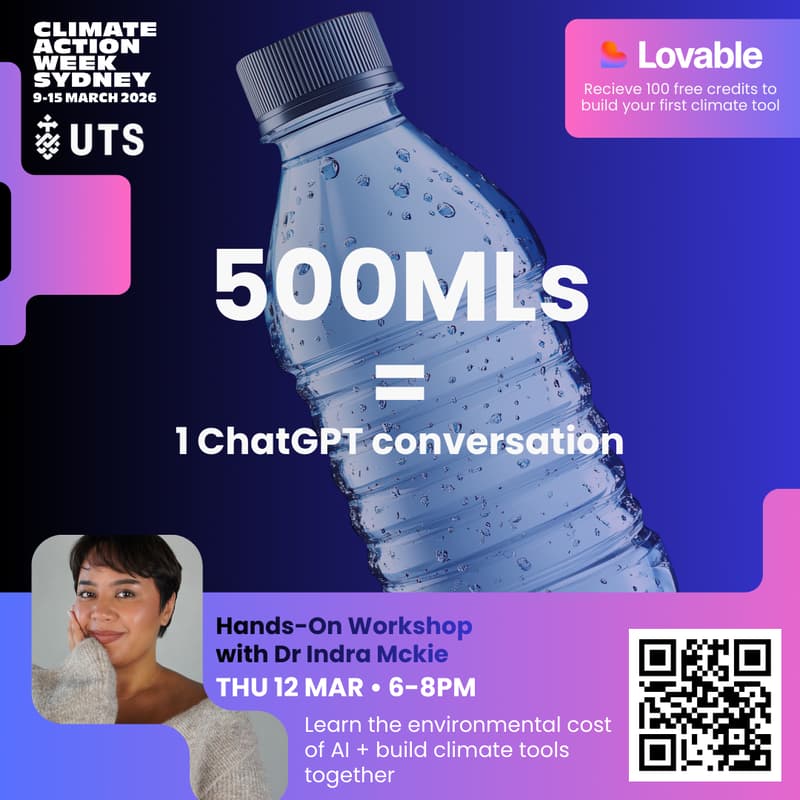 Cover Image for Gen AI and the Climate: How Many Water Bottles Does It Take to Save the World?