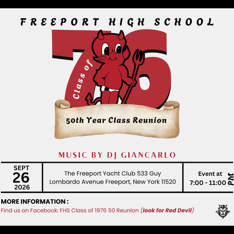 Cover Image for Freeport H.S. Class of ‘76 Reunion