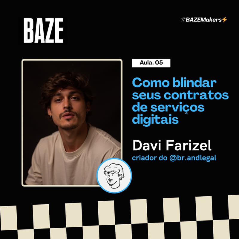 Imagem de capa para ⭐️ Convidado Especial: Davi Farizel - Como blindar seus contratos de serviços digitais.