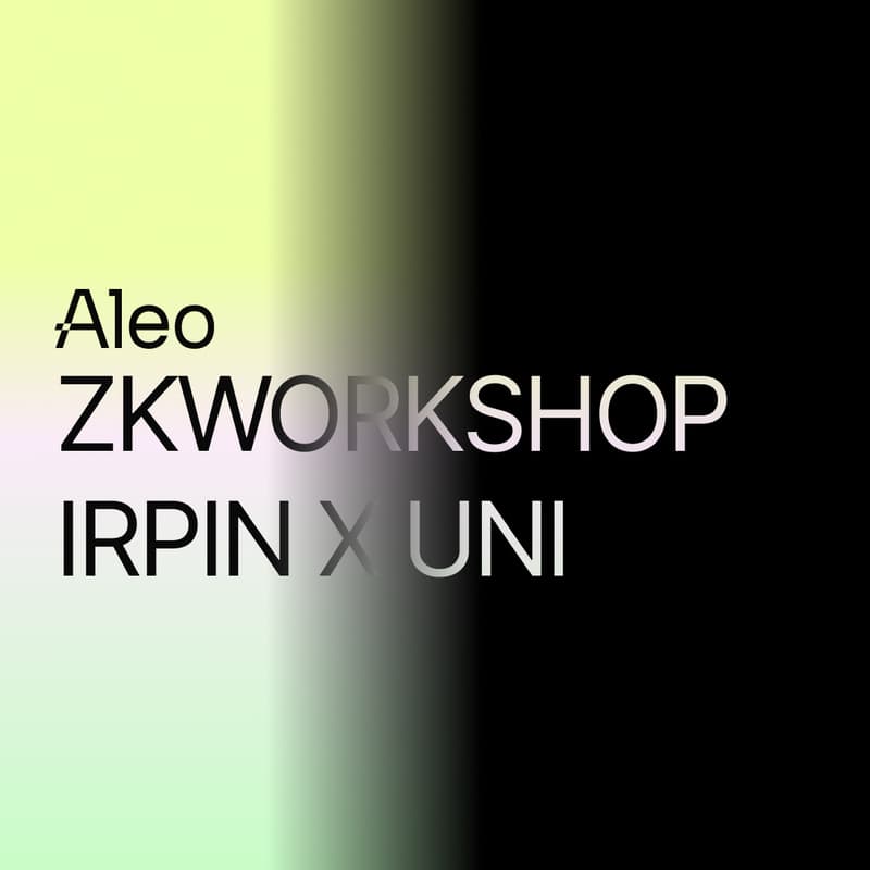 Cover Image for Aleo Irpin x University zkWorkshop
