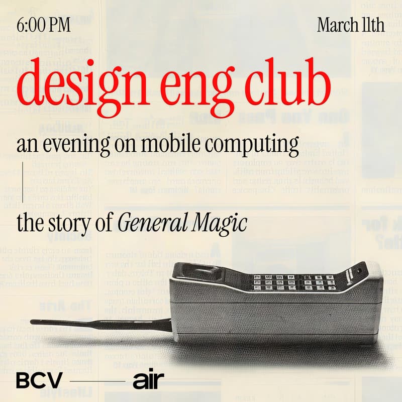 Cover Image for design eng club: an evening on mobile computing - the story of general magic