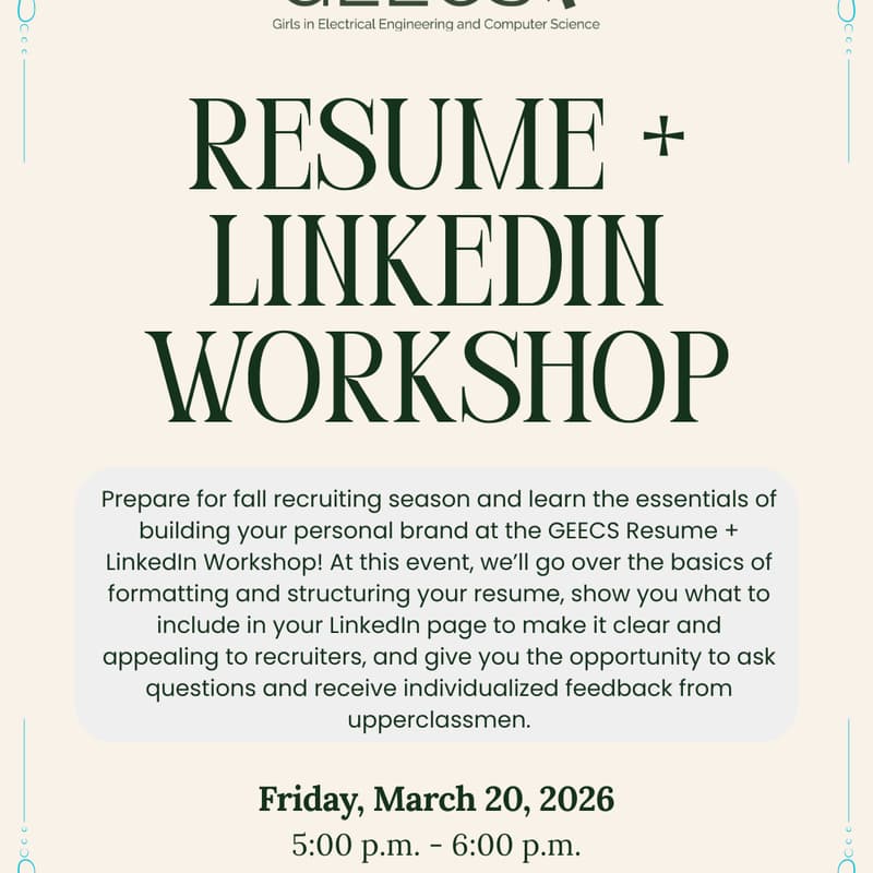 Resume + LinkedIn Workshop · Luma