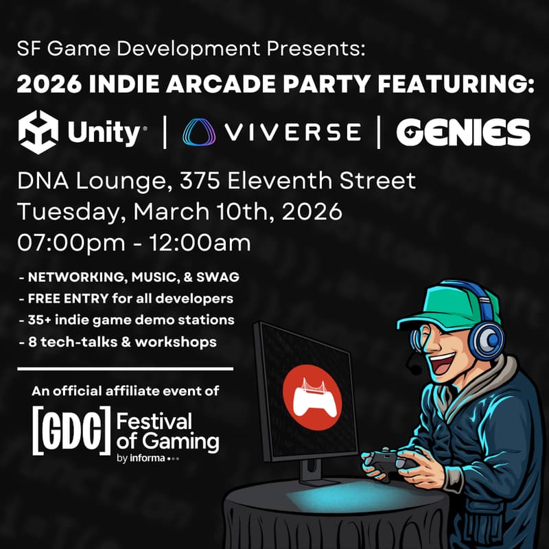 Cover Image for 2026 Indie Arcade Party with: Unity, VIVERSE & Genies