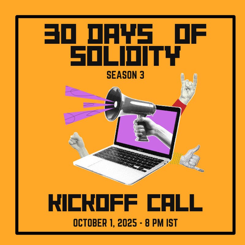 Cover Image for 30 Days of Solidity - S3 Onboarding call