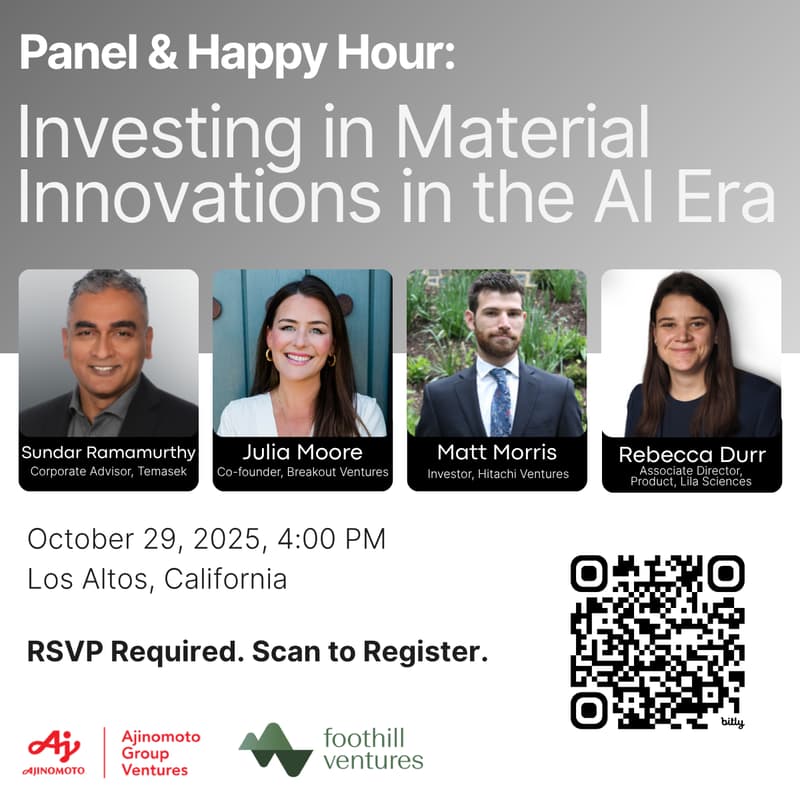 Cover Image for Panel & happy hour: Investing in material innovations in the AI era