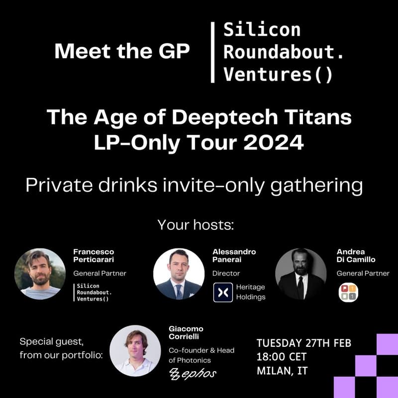 Cover Image for Silicon Roundabout Ventures, Private Drinks - Milan 2024