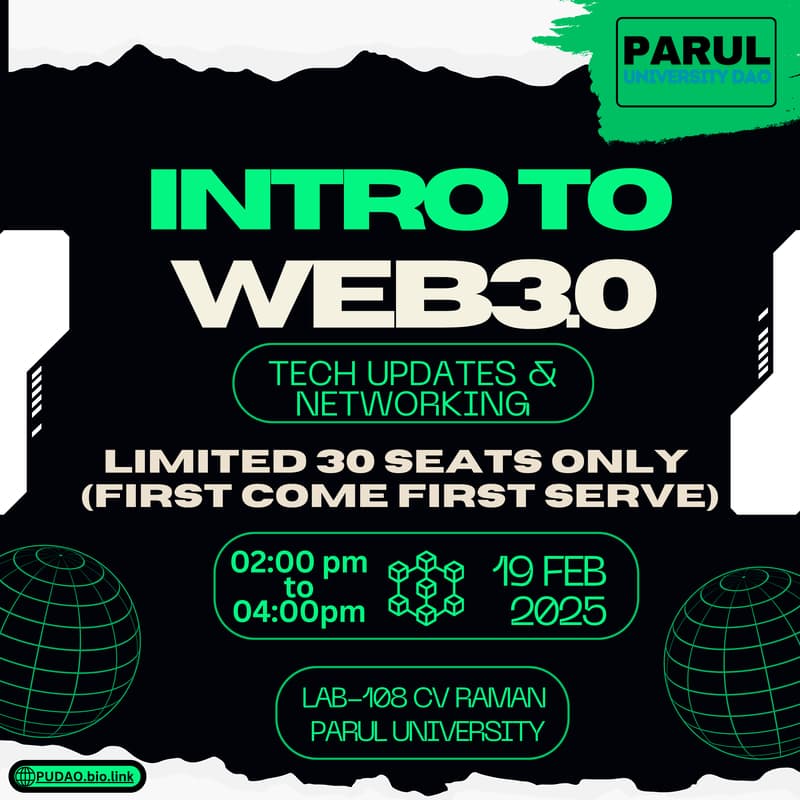 Cover Image for Intro to Web3.0 (Newbies) + Tech Updates & Networking