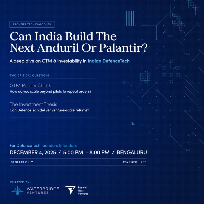 Cover Image for Can India build the next Anduril or Palantir? • Dec 4 • Bangalore