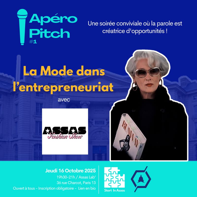 Cover Image for Apéro Pitch #1 - La Mode dans l'entrepreneuriat 🧩⭐🩷