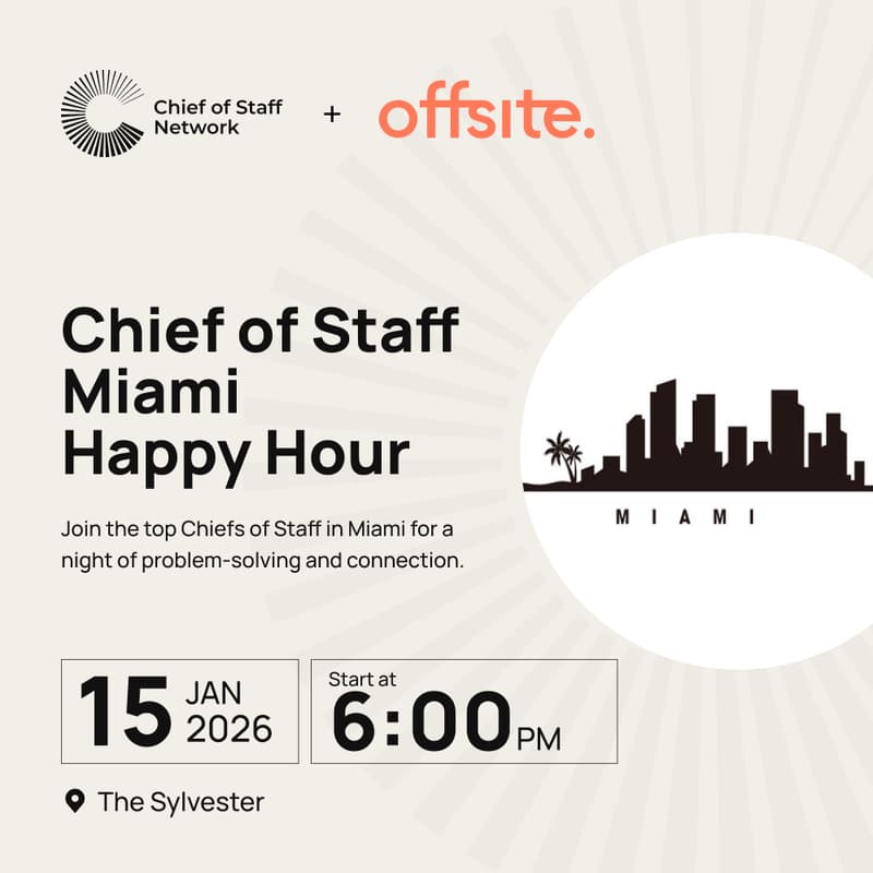 Cover Image for Chief of Staff Miami Happy Hour