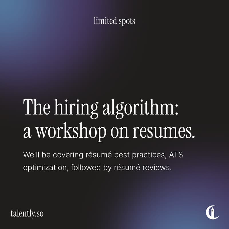 Cover Image for Resume Workshop - MTC x Talently