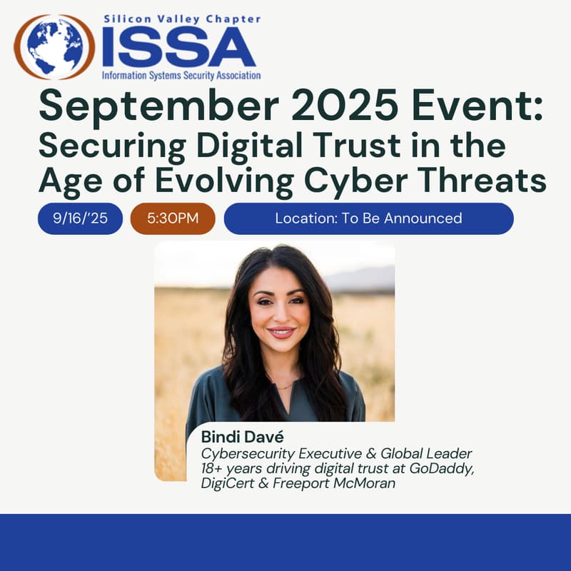 Cover Image for September 2025 Event: Securing Digital Trust in the Age of Evolving Cyber Threats