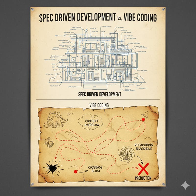 Cover Image for Spec-Driven Development vs. Vibe Coding [in-person at Google]