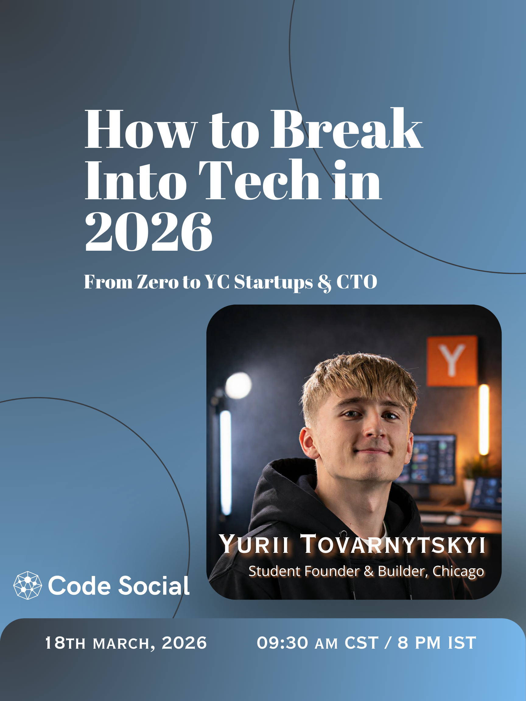 Cover Image for How to Break Into Tech in 2026 — From Zero to YC Startups & CTO
