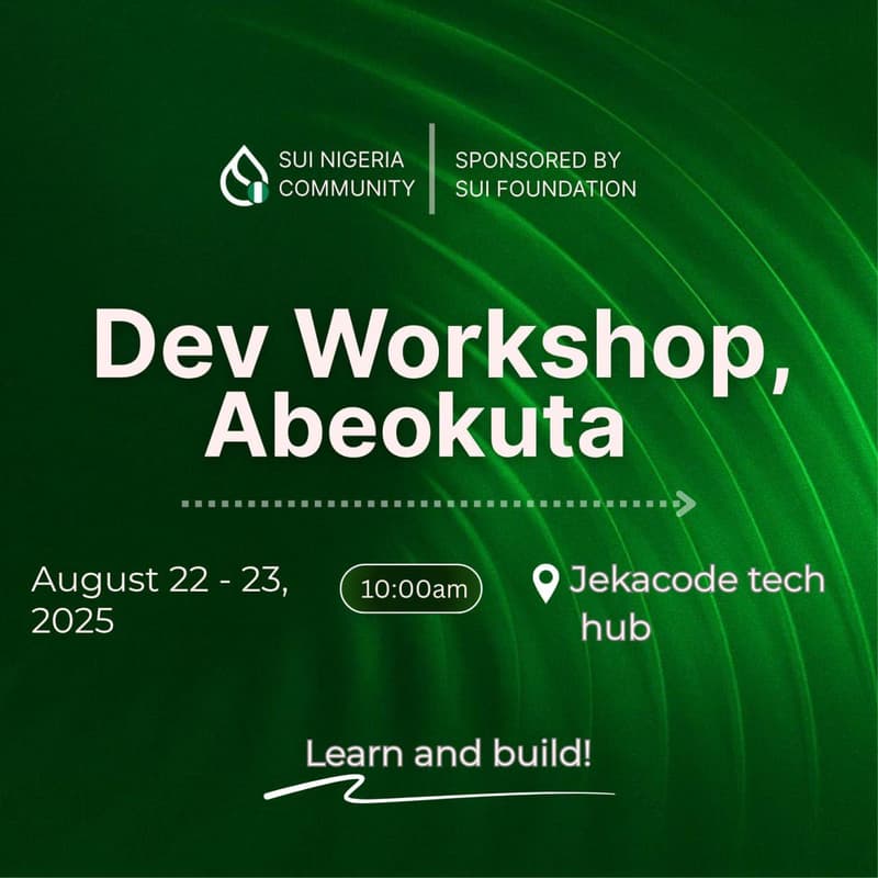 Cover Image for SUI MOVES WITH DEV, Abeokuta.