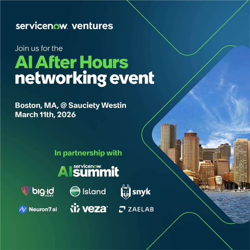 Cover Image for AI Afterhours with ServiceNow Ventures