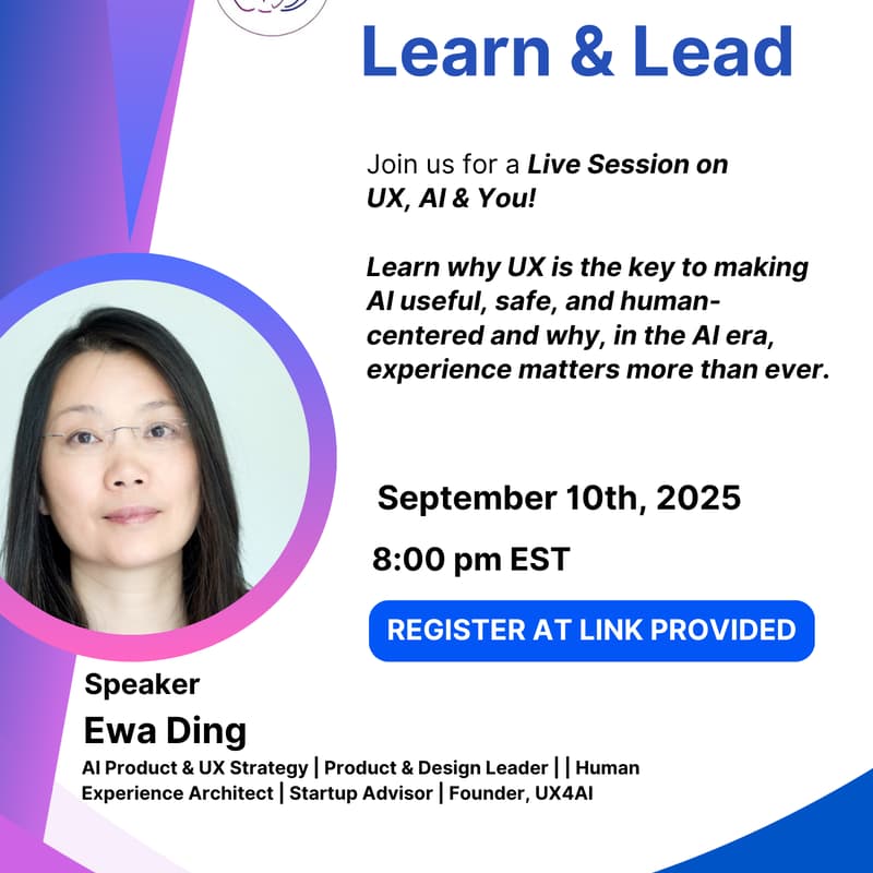 Cover Image for AWAAI Learn & Lead with Ewa Ding
