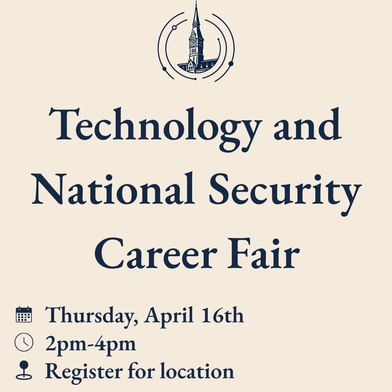 Cover Image for Career Fair: Georgetown Technology & National Security Conference